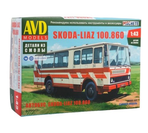 Сборная модель AVD Автобус Skoda-Liaz 100.860, 1/43