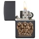 Зажигалка ZIPPO Classic с покрытием Black Matte, латунь/сталь, чёрная, матовая, 38x13x57 мм