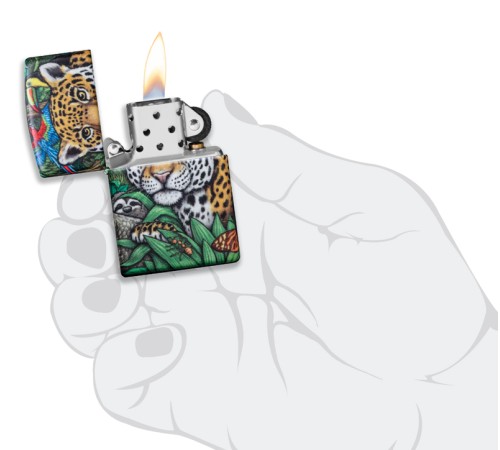 Набор из двух зажигалок ZIPPO Загадки леса с покрытием Glow-in-the-Dark Green, зелёные, глянецевые