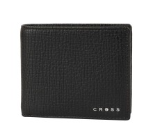 Кошелёк Cross RTC Black, кожа наппа, тисненая, чёрный, 11 х 9 х 1,5 см