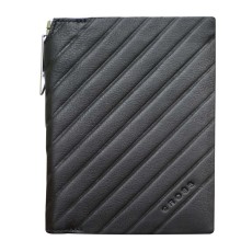 Обложка для документов Cross Grabado с ручкой Cross, кожа наппа, фактурная, чёрный, 11 х 1 х 14 см