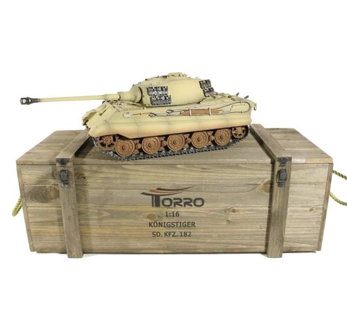 Радиоуправляемый танк Torro King Tiger, башня Henschel (Metal Edition) 1/16, ВВ-пушка V3.0 2.4G RTR
