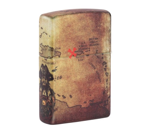 Зажигалка Zippo Pirate Ship с покрытием White Matte, латунь/сталь, белая, матовая, 38x13x57 мм
