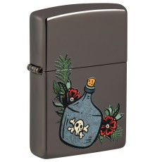 Зажигалка ZIPPO Moonshine Jug с покрытием Black Ice®, латунь/сталь, черная, 38x13x57 мм