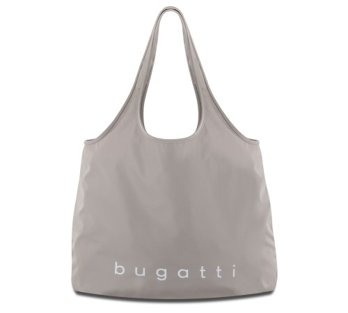 Сумка-шоппер BUGATTI Bona, серая, полиэстер/сатиновый нейлон, 55х2х45 см, 23 л