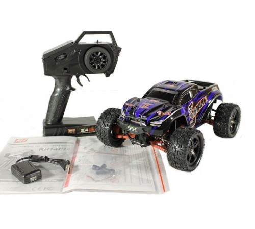 Радиоуправляемый монстр Remo Hobby SMAX Brushless UPGRADE V2.0 (синий) 4WD 2.4G 1/16 RTR