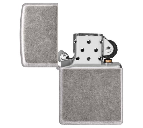 Зажигалка ZIPPO Armor® с покрытием Antique Silver, латунь/сталь, серебристая, 38x13x57 мм