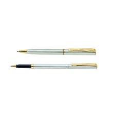 Набор Pierre Cardin PEN&PEN: ручка шариковая + роллер. Цвет - стальной. Упаковка Е или E-1