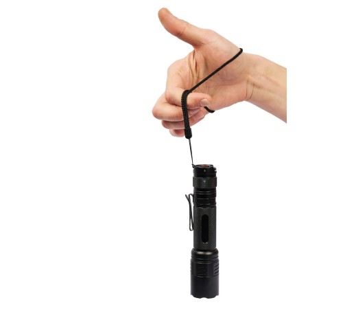 Ручной фонарь SKYWOODS TACTIC, 1800 люмен, USB-Type C, холодный свет, IP67