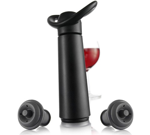 Вакуумный насос для вина Vacu Vin Concerto Black + 2 пробки
