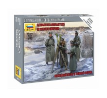 Сборные солдатики ZVEZDA Немецкий штаб в зимней форме, 1/72