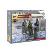 Сборные солдатики ZVEZDA Немецкий штаб в зимней форме, 1/72