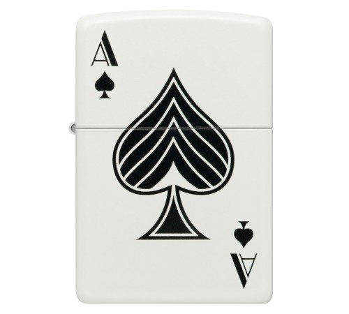 Зажигалка ZIPPO с покрытием White Matte, латунь/сталь, белая, матовая, 38x13x57 мм