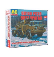 Сборная модель AVD 9П140 РСЗО 9К57 Ураган на шасси ЗИЛ-135ЛМ, 1/43