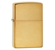 Зажигалка ZIPPO с покрытием Brushed Brass, медь/сталь, золотистая, матовая, 38x13x57 мм