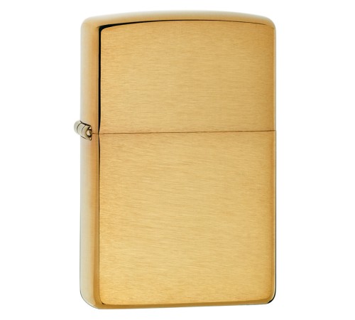 Зажигалка ZIPPO с покрытием Brushed Brass, медь/сталь, золотистая, матовая, 38x13x57 мм