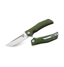 Нож Bestech Scimitar сталь D2, рукоять G10 зеленая