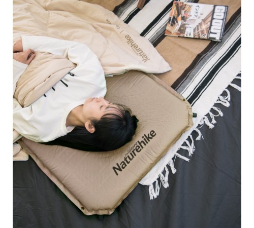 Коврик самонадувной туристический Naturehike D03 Beige, 6927595793206