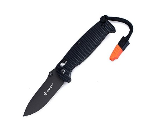 Нож Ganzo G7413P-WS черный, G7413P-BK-WS