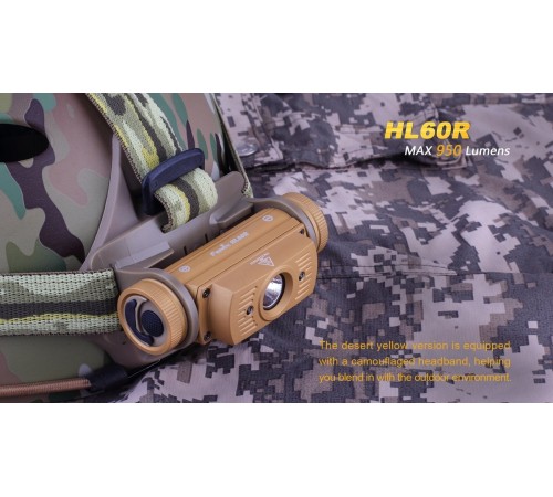 Налобный фонарь Fenix HL60R Cree XM-L2 U2 Neutral White LED, HL60RU2