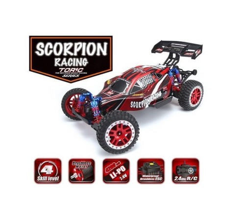 Радиоуправляемая багги Remo Hobby Scorpion Brushless (красная) 4WD 2.4G 1/8 RTR