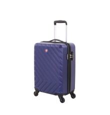 Чемодан SWISSGEAR BROSS, синий, АБС-пластик, 37,5x23x55 см, 39 л