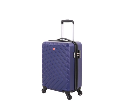 Чемодан SWISSGEAR BROSS, синий, АБС-пластик, 37,5x23x55 см, 39 л