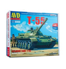 Сборная модель AVD Средний танк Т-55, 1/43