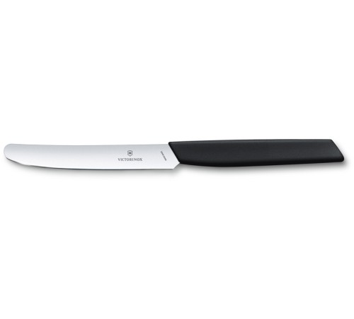 Нож столовый VICTORINOX Swiss Modern, лезвие 11 см с прямой кромкой, чёрный