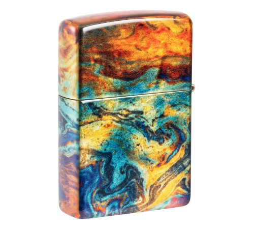 Зажигалка ZIPPO Classic с покрытием 540 Tumbled Brass, латунь/сталь, разноцветная, 38x13x57 мм