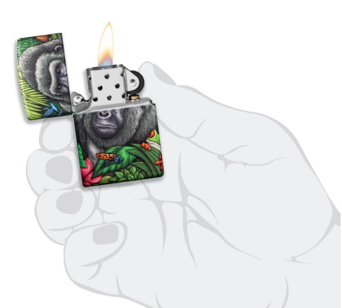 Набор из двух зажигалок ZIPPO Загадки леса с покрытием Glow-in-the-Dark Green, зелёные, глянецевые