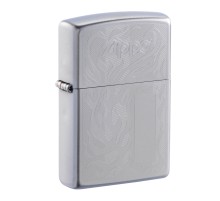 Зажигалка ZIPPO с покрытием Satin Chrome, латунь/сталь, серебристая, матовая, 38x13x57 мм