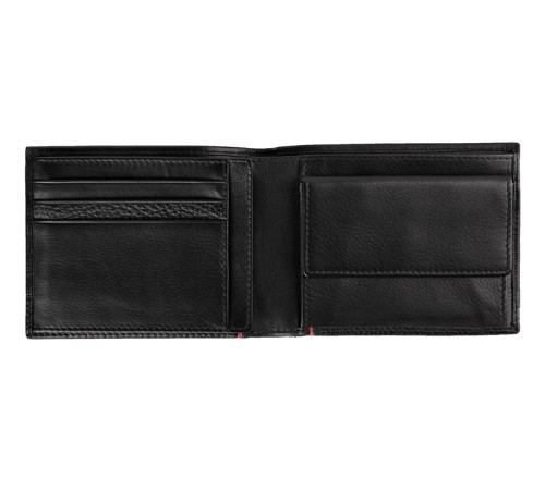 Портмоне ZIPPO с защитой от сканирования RFID, чёрное, натуральная кожа, 11,5×2×9,5 см