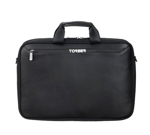 Сумка для ноутбука TORBER VOYAGE 15.6'', чёрный, нейлон/микрофибра, 43 х 5 х 29 см, 6л