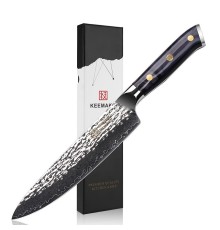 Нож шеф-повара из дамасской стали Keemake 8 Inch Chef Knife, синий