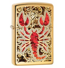 Зажигалка ZIPPO Classic с покрытием High Polish Brass, латунь/сталь, золотистая, 38x13x57 мм