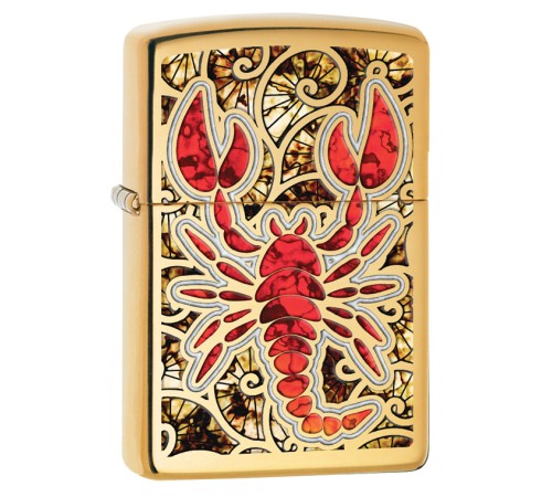 Зажигалка ZIPPO Classic с покрытием High Polish Brass, латунь/сталь, золотистая, 38x13x57 мм