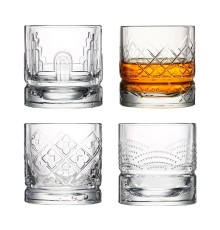 Набор из 4 стаканов с разным рельефом La Rochere Dandy Old Fashion