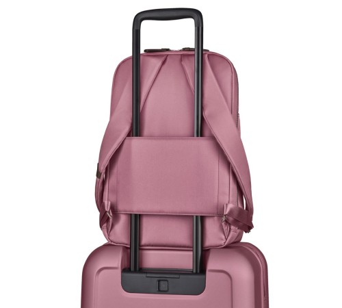 Рюкзак VICTORINOX Victoria Compact Business Backpack 16', пурпурно-розовый, нейлон/кожа, 27x16x40 см