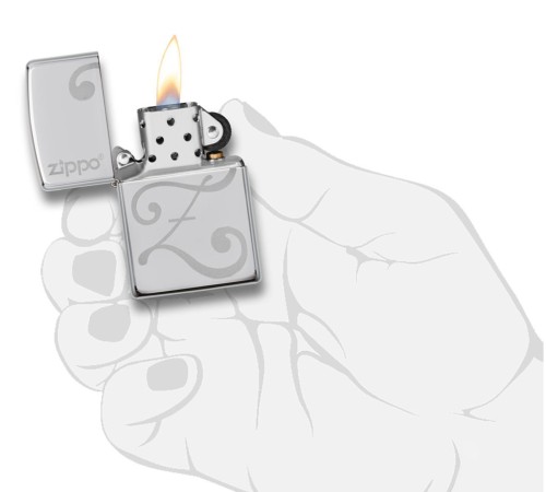 Зажигалка ZIPPO Classic с покрытием High Polish Chrome, латунь/сталь, серебристая, 36x12x56 мм