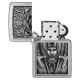 Зажигалка ZIPPO Barbarian Design с покрытием Street Chrome, латунь/сталь, серебристая, 38x13x57 мм
