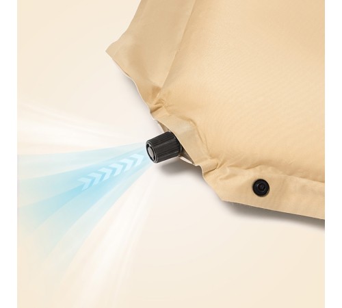 Коврик Naturehike CNK2300DZ014 D01 самонадувной с подушкой бежевый 3см, 6976507663397