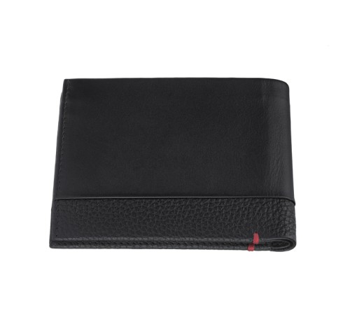 Портмоне ZIPPO с защитой от сканирования RFID, чёрное, натуральная кожа, 12×2×9 см