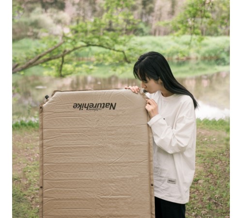 Коврик самонадувной туристический Naturehike D03 Beige, 6927595793206