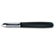 Нож для чистки картофеля VICTORINOX, одностороннее лезвие, чёрный