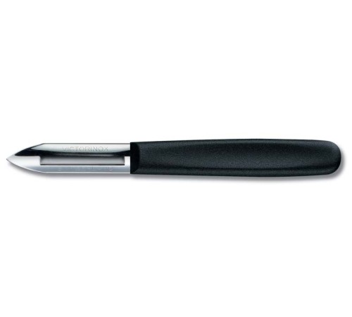 Нож для чистки картофеля VICTORINOX, одностороннее лезвие, чёрный