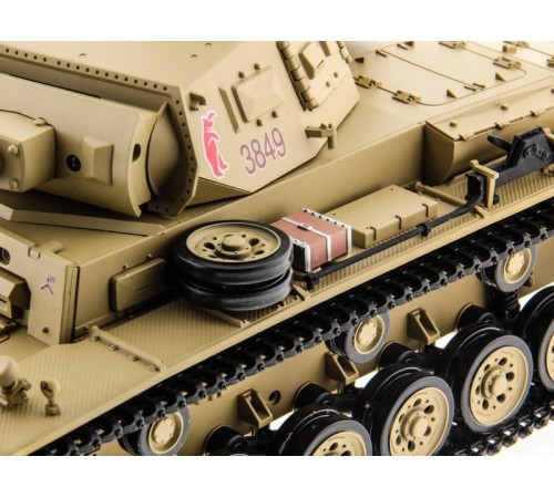 Р/У танк Heng Long 1/16 Panzerkampfwagen III (Германия) 2.4G RTR PRO песочный