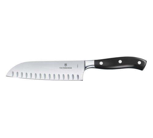 Набор из 6 кованых кухонных приборов VICTORINOX: 5 ножей и ножницы, в антрацитовой подставке из бука