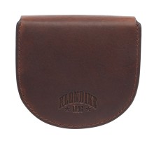 Монетница KLONDIKE Dawson, натуральная кожа в коричневом цвете, 8,5 х 2 х 7,5 см