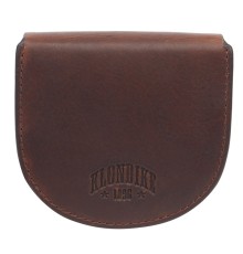 Монетница KLONDIKE Dawson, натуральная кожа в коричневом цвете, 8,5 х 2 х 7,5 см
